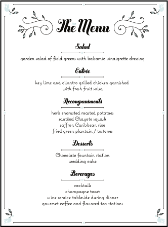 Hendrix 2 Letterpress Menu Design Medium