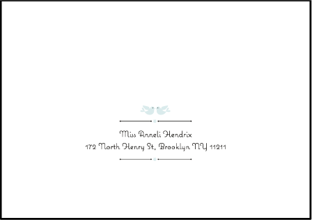 Hendrix 2 Letterpress Reply Envelope Design Medium