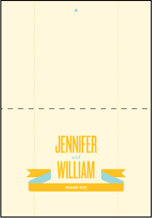 Herald Letterpress Thank You Card Fold Design Medium