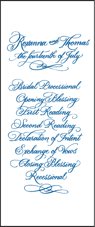 Honoured Guest Letterpress Program Tea Design Medium
