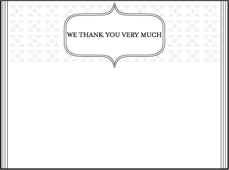 Hoxton Letterpress Thank You Card Flat Design Medium