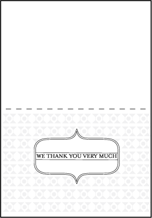 Hoxton Letterpress Thank You Card Fold Design Medium