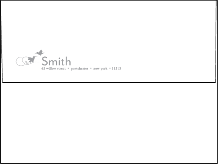 Hummingbirds Letterpress Envelope Design Medium