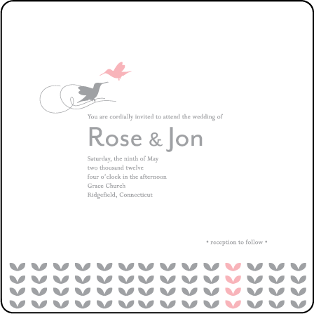 Hummingbirds Letterpress Invitation Design Medium