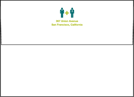 Iconic MM Letterpress Envelope Design Medium