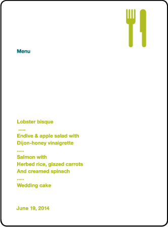 Iconic MM Letterpress Menu Design Medium