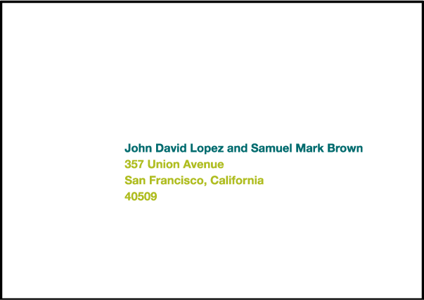 Iconic MM Letterpress Reply Envelope Design Medium