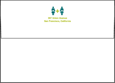 Iconic WW Letterpress Envelope Design Medium