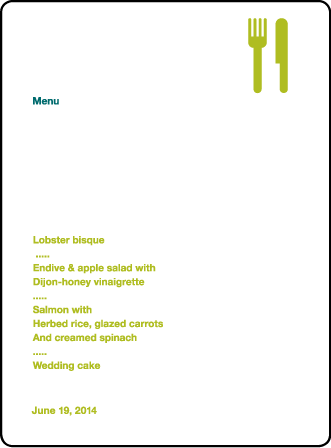 Iconic WW Letterpress Menu Design Medium