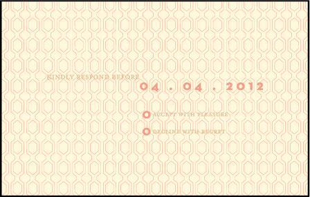 Ikaty Letterpress Reply Postcard Front Design Medium