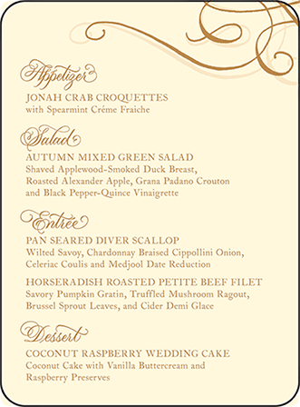 Illuminer Letterpress Menu Design Medium