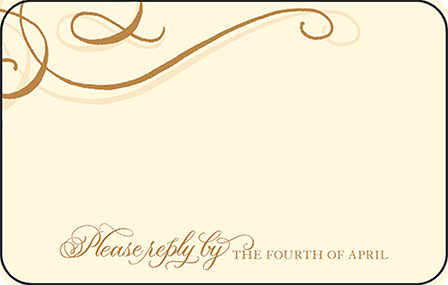 Illuminer Letterpress Reply Postcard Front Design Medium