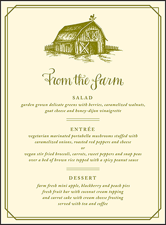 Imogene Letterpress Menu Design Medium