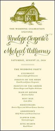 Imogene Letterpress Program Tea Design Medium