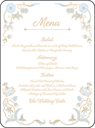 Indian Summer Letterpress Menu Design Medium