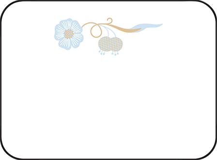 Indian Summer Letterpress Placecard Flat Design Medium