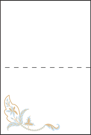 Indian Summer Letterpress Placecard Fold Design Medium
