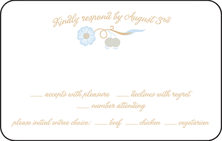 Indian Summer Letterpress Reply Postcard Front Design Medium