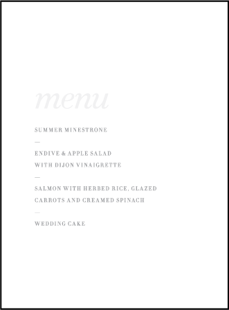Irving Letterpress Menu Design Medium