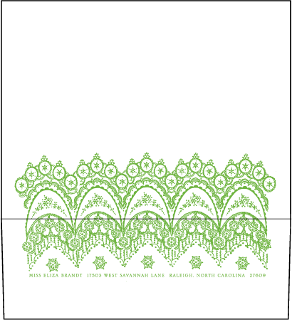 Istanbul Lace Letterpress Envelope Design Medium