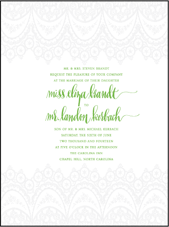 Istanbul Lace Letterpress Invitation Design Medium