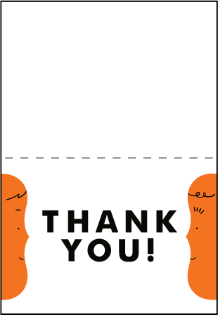 Jack and Jill Letterpress Thank You Card Fold Design Medium