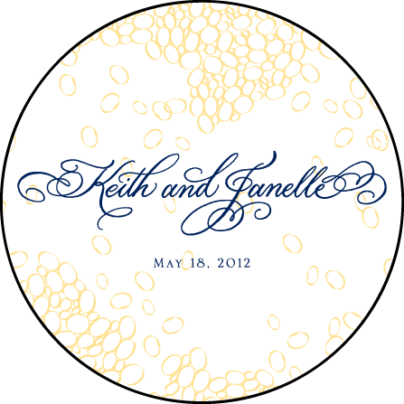 Janelle Elegance Letterpress Coaster Design Medium