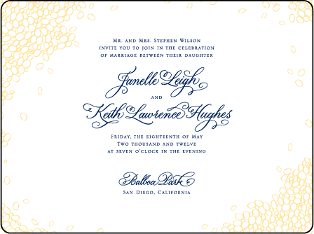 Janelle Elegance Letterpress Invitation Design Medium