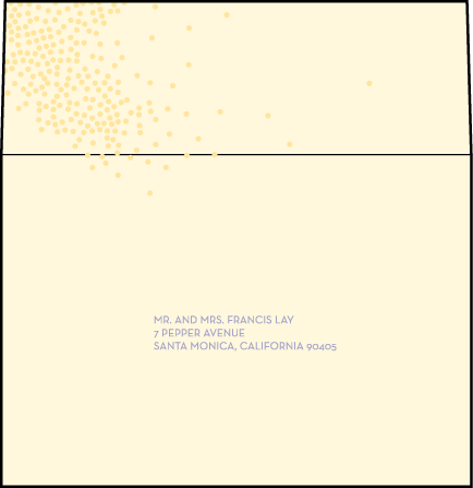Joie de Vivre Letterpress Reply Envelope Design Medium