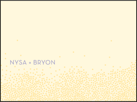 Joie de Vivre Letterpress Thank You Card Flat Design Medium