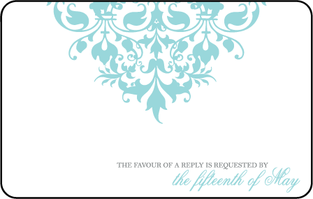 Jolie Letterpress Reply Postcard Front Design Medium