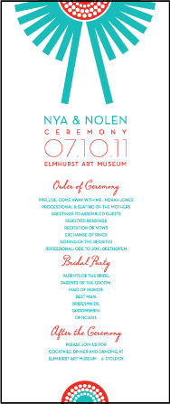 Joy Letterpress Program Tea Design Medium