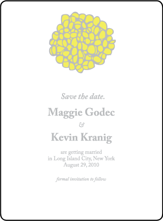 Joyful Yarrow Letterpress Save The Date Design Medium