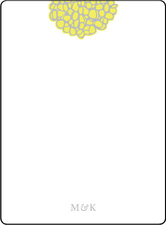 Joyful Yarrow Letterpress Thank You Card Flat Design Medium