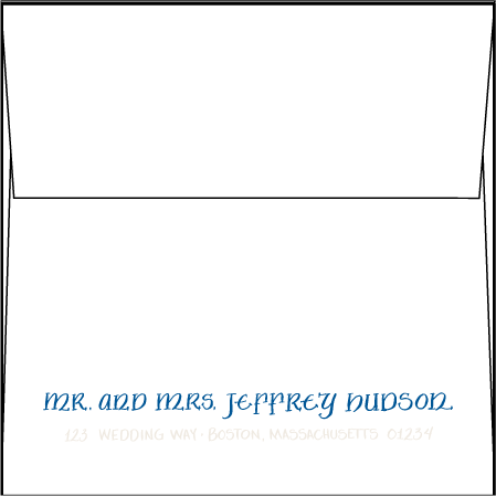 Julian Calligraphy Letterpress Thank You Card Flat Envelope Design Medium