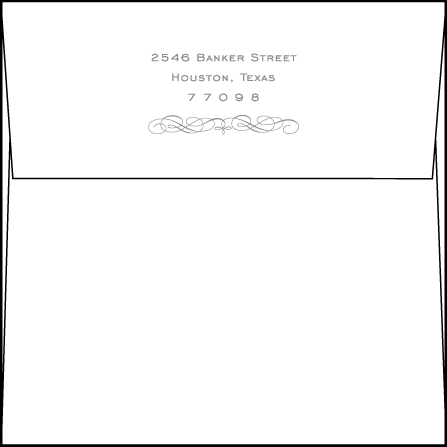 Keswick Letterpress Thank You Card Flat Envelope Design Medium