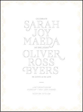 La Salle Letterpress Invitation Design Medium
