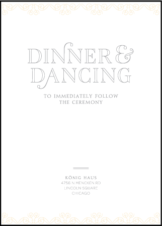 La Salle Letterpress Reception Design Medium
