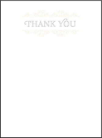 La Salle Letterpress Thank You Card Flat Design Medium