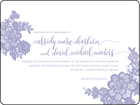Lace Letterpress Invitation Design Medium