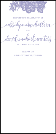 Lace Letterpress Program Tea Design Medium