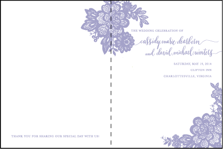 Lace Letterpress Program Design Medium