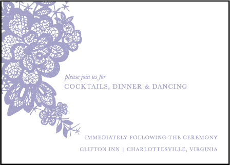 Lace Letterpress Reception Design Medium