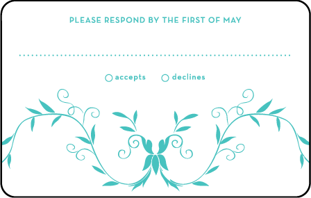 Larkin Letterpress Reply Postcard Front Design Medium