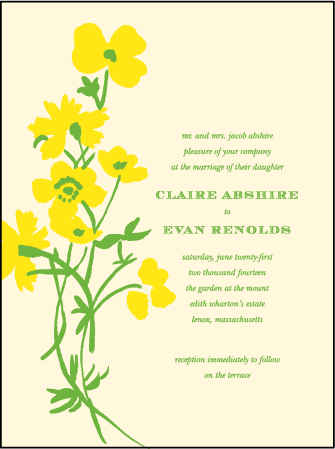 Lenox Botanical Letterpress Invitation Design Medium