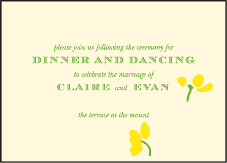 Lenox Botanical Letterpress Reception Design Medium