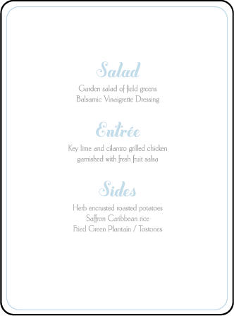Linden Summer Letterpress Menu Design Medium