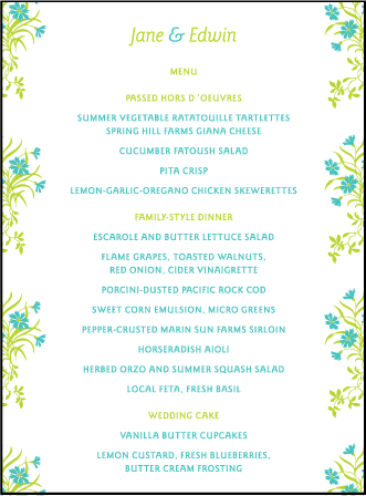 Linnea Letterpress Menu Design Medium