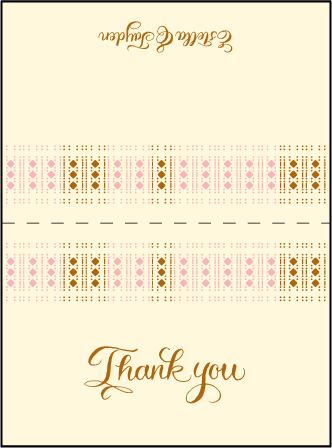 Lola Letterpress Thank You Card Fold Design Medium