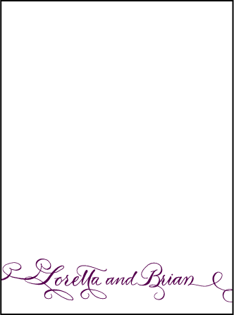 Loretta Formal Letterpress Thank You Card Flat Design Medium